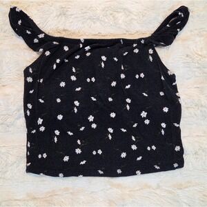 Me to We Ditsy Floral Tie Strap Crop Top | Cottagecore Y2K Summer | XS
